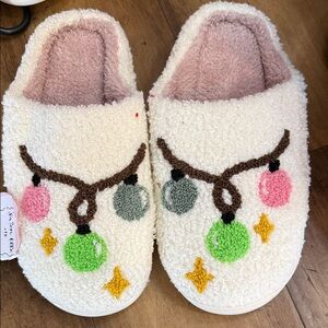 Cozy Holiday Slippers with Festive Design